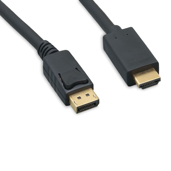 Enet Displayport Male To Hdmi Male Passive Adapter Cable 3Ft 28 Awg 4K DPM-HDMIM-3F - main
